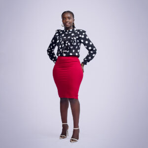 vintage polka dot black