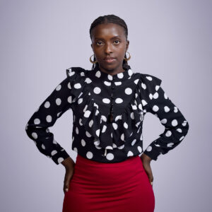 vintage polka dot black