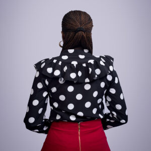 vintage polka dot black