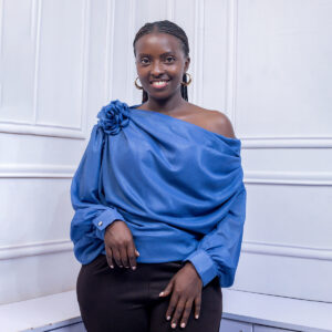 tops shoulder flower long sleeve