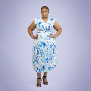 sleeveless pleated dress