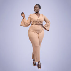 two piece trouser front knot