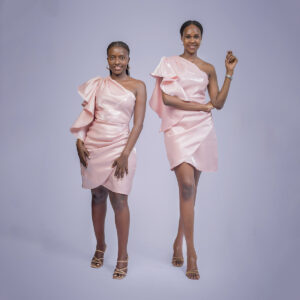 asymmetric shiny pink