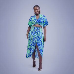 two piece asymmetric skirt