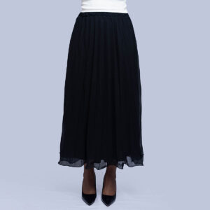 pleated chiffon skirt