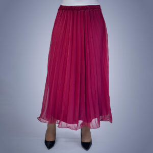 pleated chiffon skirt